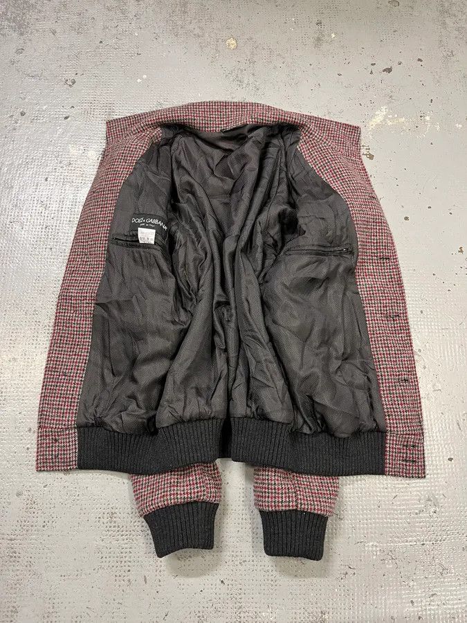 Dolce & Gabbana 2000s Dolce & Gabbana Harrington Red & Grey Bomber Jacket Size US M / EU 48-50 / 2 - 8 Thumbnail