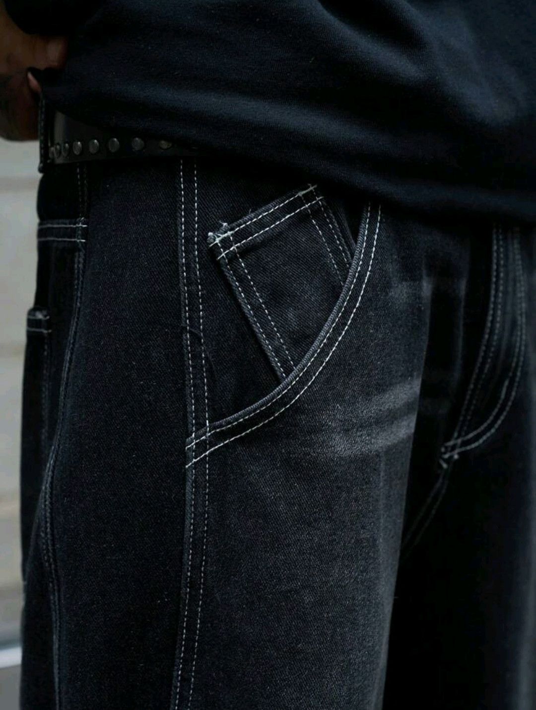 Japanese Brand × Jean Loose Fit Wide Leg Casual Denim Pants Size US 39 - 6 Thumbnail