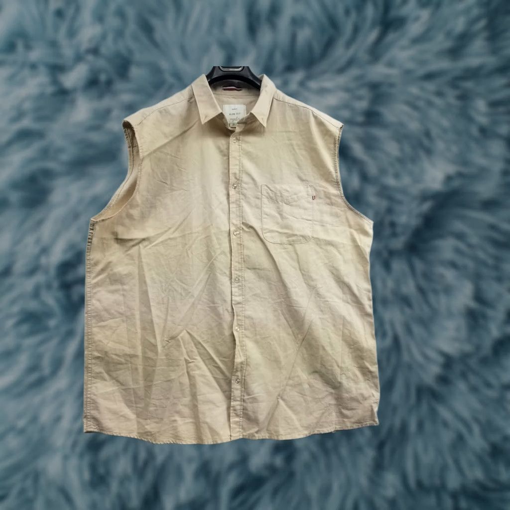 Cotton On Brunswick Garments Button-Up Shirt Sleeveless 4XL Beige NWT Men Regular Size Size US XXL / EU 58 / 5 - 1 Thumbnail