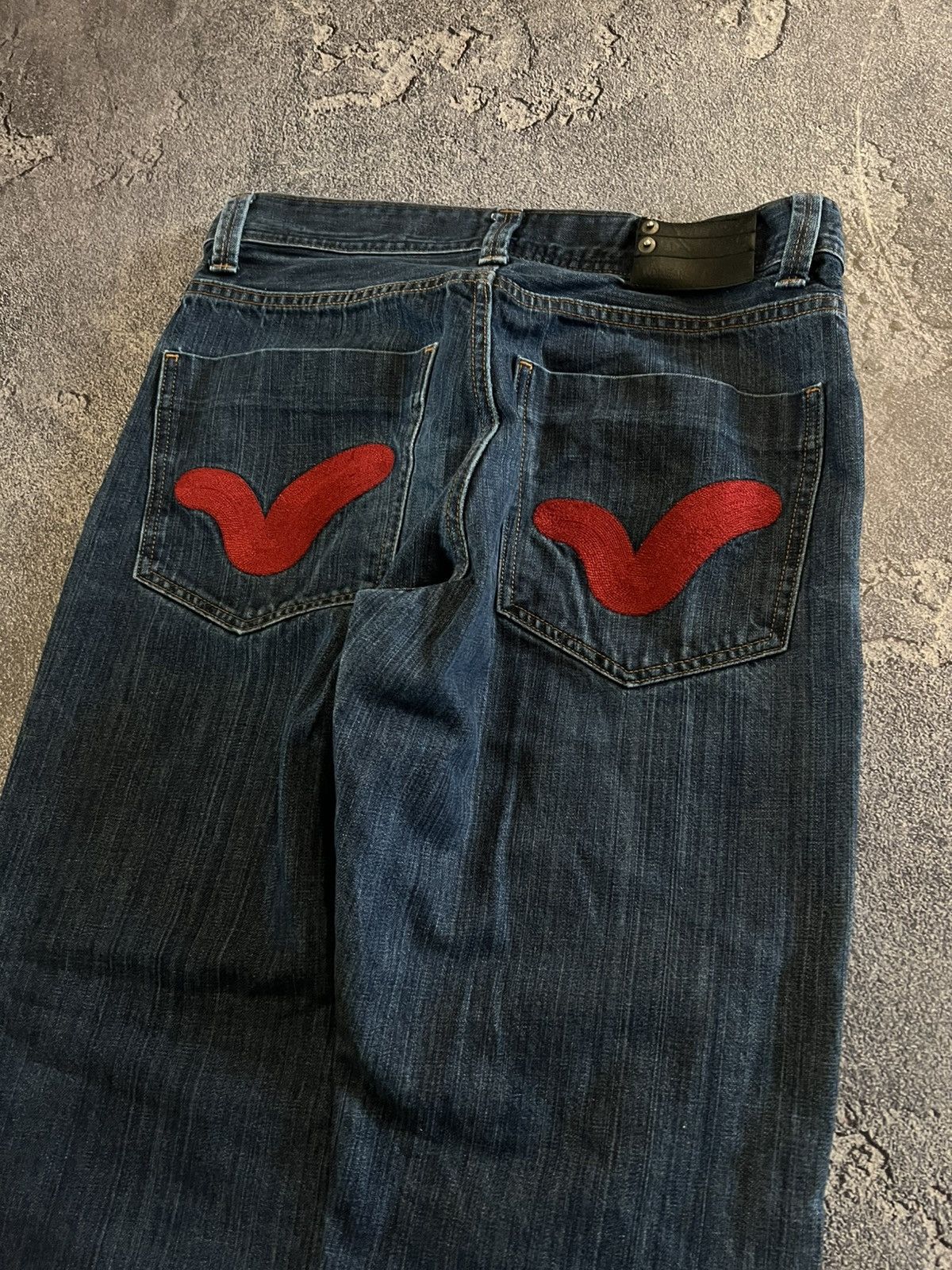 Vintage RARE Slim Fit Darkwear Voi Jeans / Red Logo Archive Style Size US 31 - 4 Thumbnail