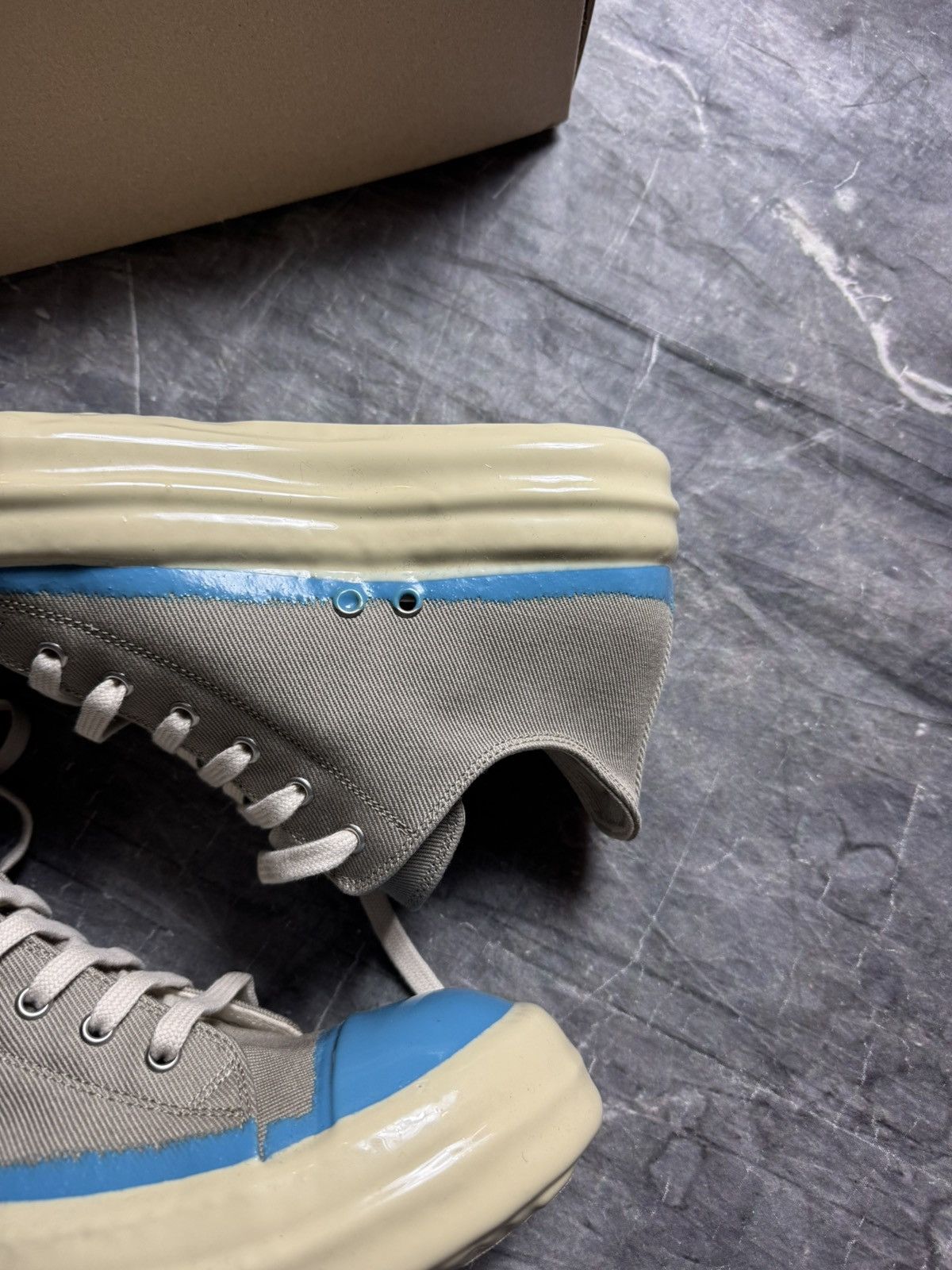 Rick Owens Drkshdw Rick Owens Concordians Sneaks Low Dirty Pearl Light Blue Size US 9.5 / EU 42-43 - 5 Thumbnail