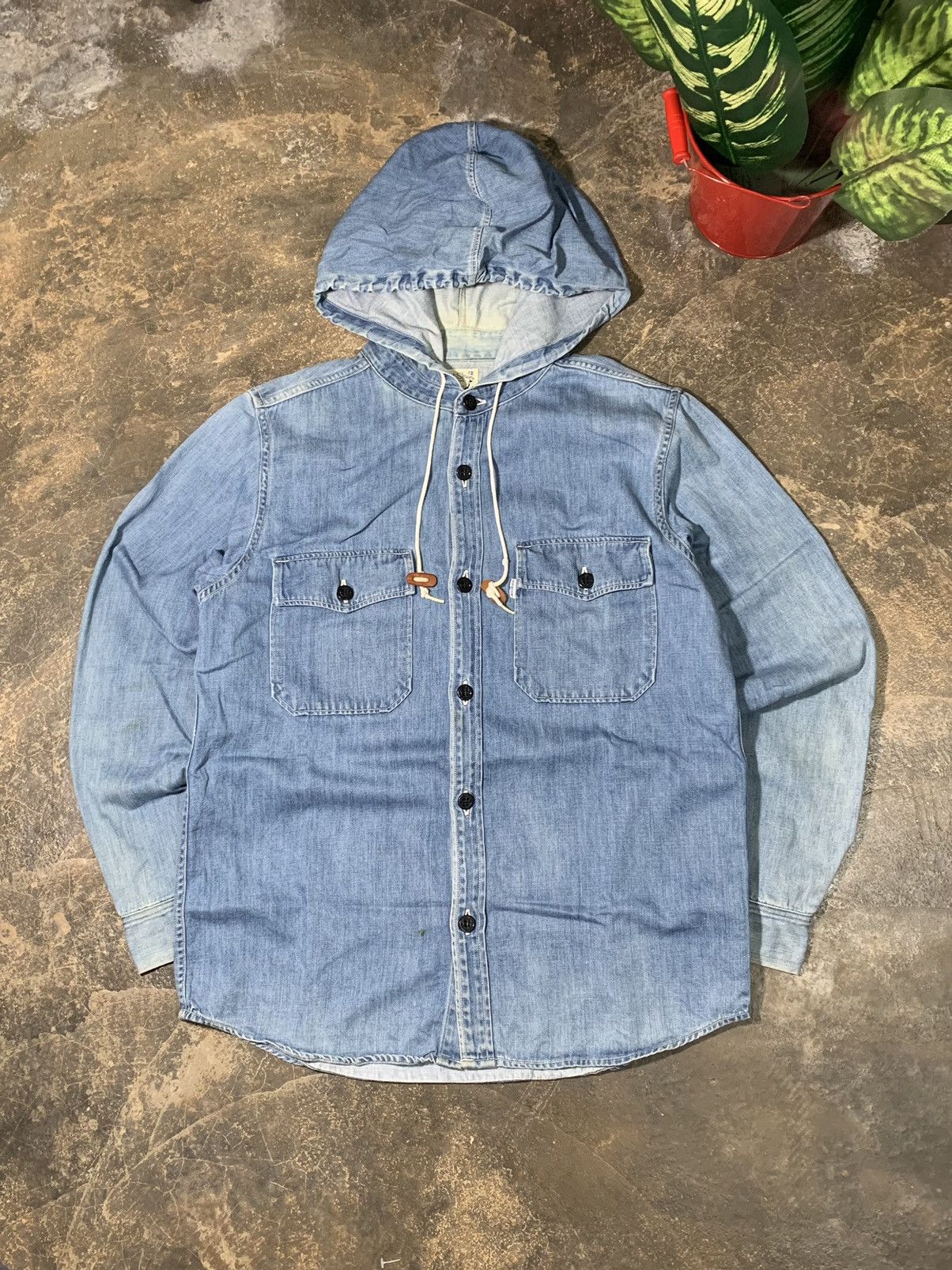 Orslow Orslow Hooded Denim Shirt Size US M / EU 48-50 / 2 - 1 Thumbnail