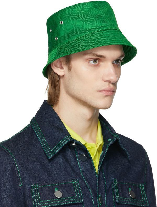 Bottega Veneta o1loc1c0824 Size: S / 687344 Hat in Green Size ONE SIZE - 2 Thumbnail