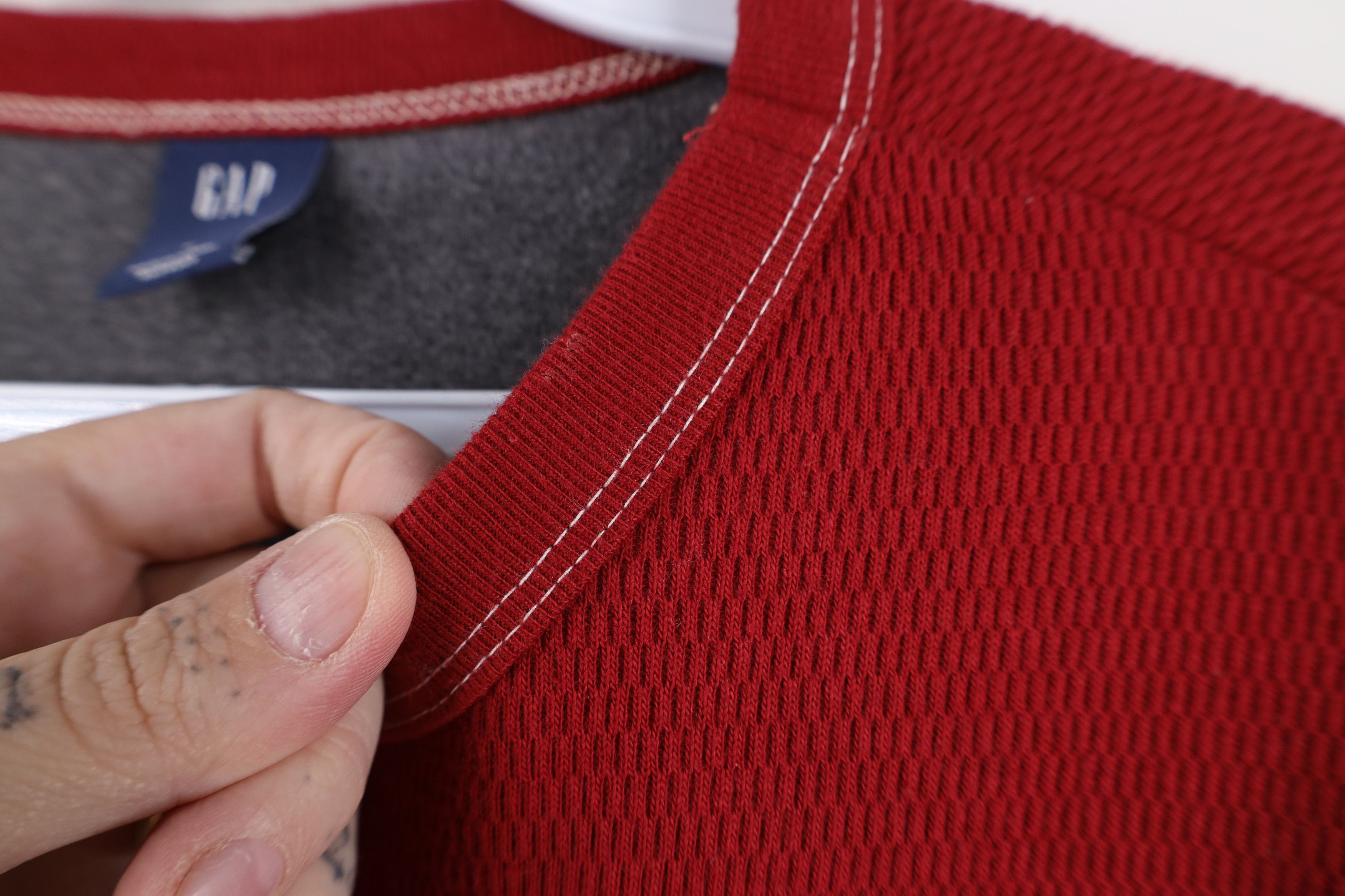 Gap Vintage 90s Y2K Gap Thermal Waffle Knit Long Sleeve T-Shirt Size US L / EU 52-54 / 3 - 6 Thumbnail