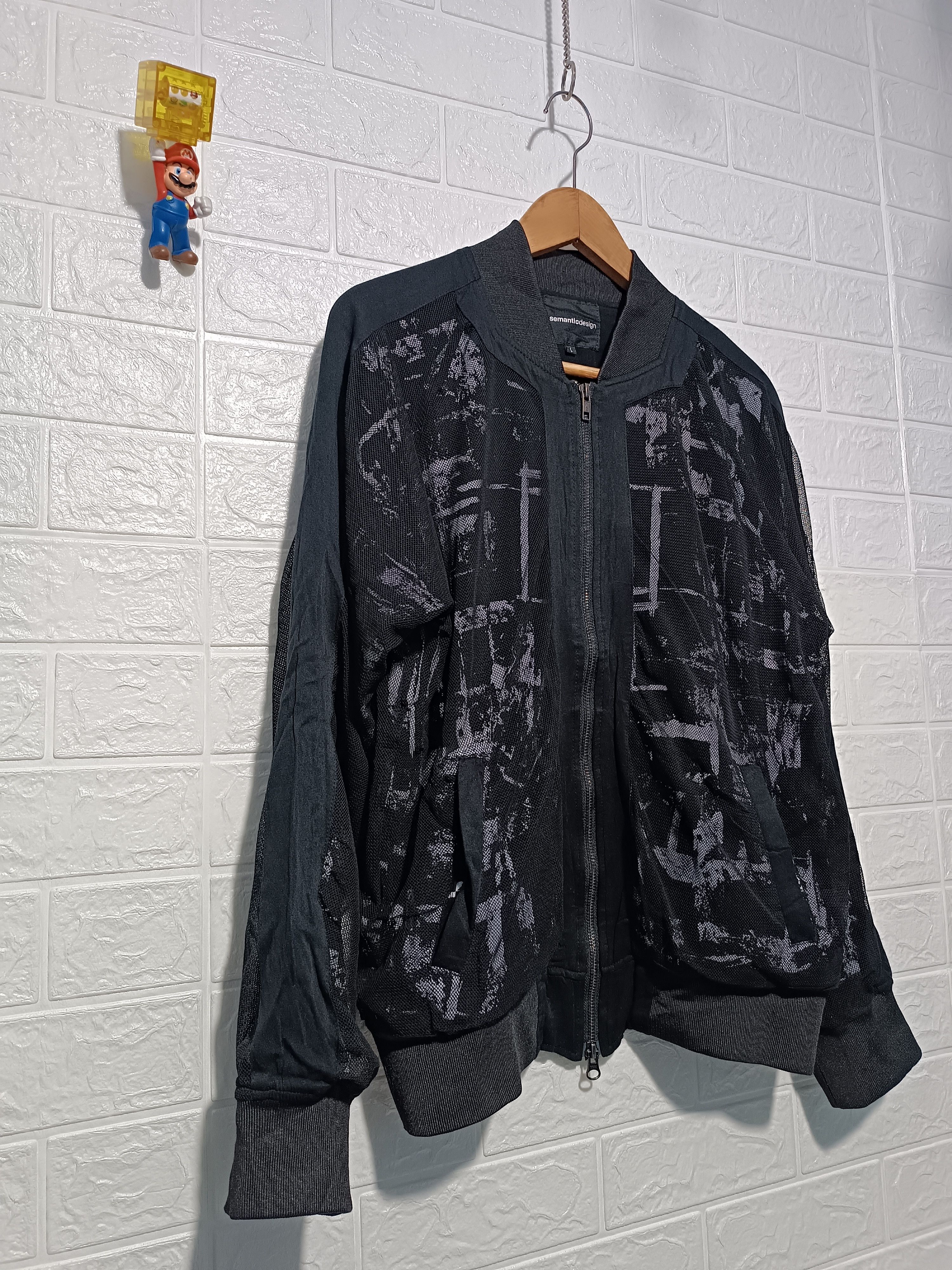 semanticdesign Sematic Design Mesh Rayon Abstract Print Bomber Jacket Size US L / EU 52-54 / 3 - 4 Thumbnail
