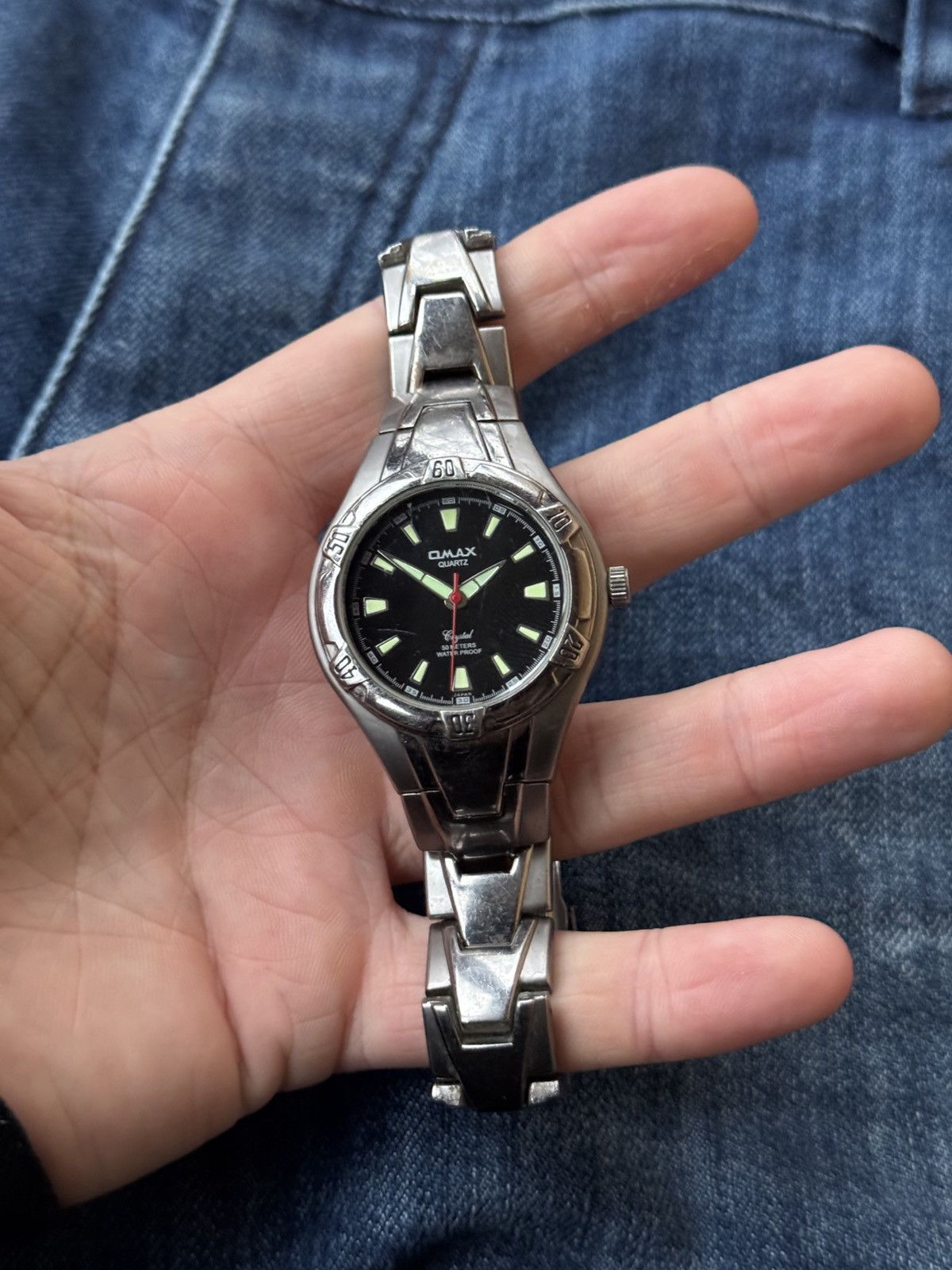 Japanese Brand × Vintage 🦾Omax rare vintage watch unisex Japan Oakley style Quartz Size ONE SIZE - 3 Thumbnail