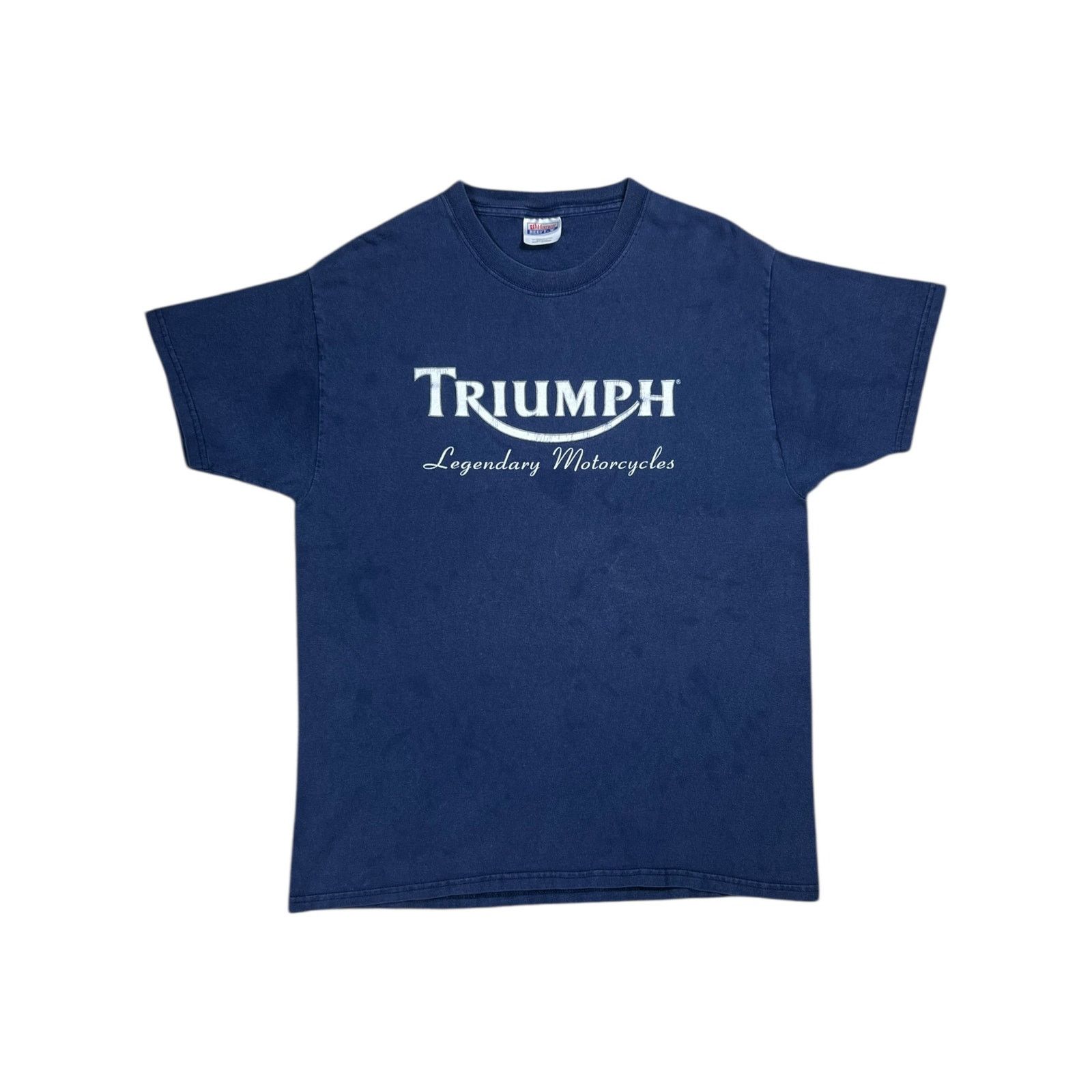 Hanes × Vintage Vintage 90s Triumph Legendary Motorycles faded biker tee (L) Size US L / EU 52-54 / 3 - 1 Thumbnail