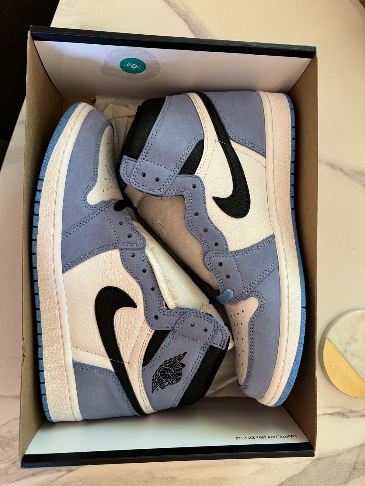 image of Jordan Nike Jordan 1 Retro High - White/black/university Blue Shoes in Light Blue, Men's (Size 11)