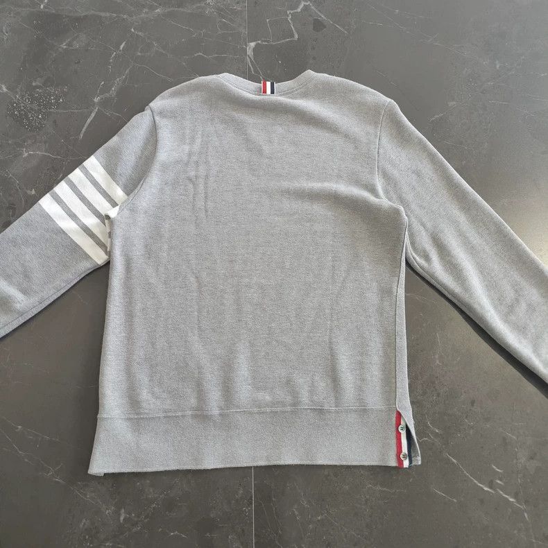 Thom Browne Thom Browne Round collar grey hoodie Size US M / EU 48-50 / 2 - 2 Thumbnail