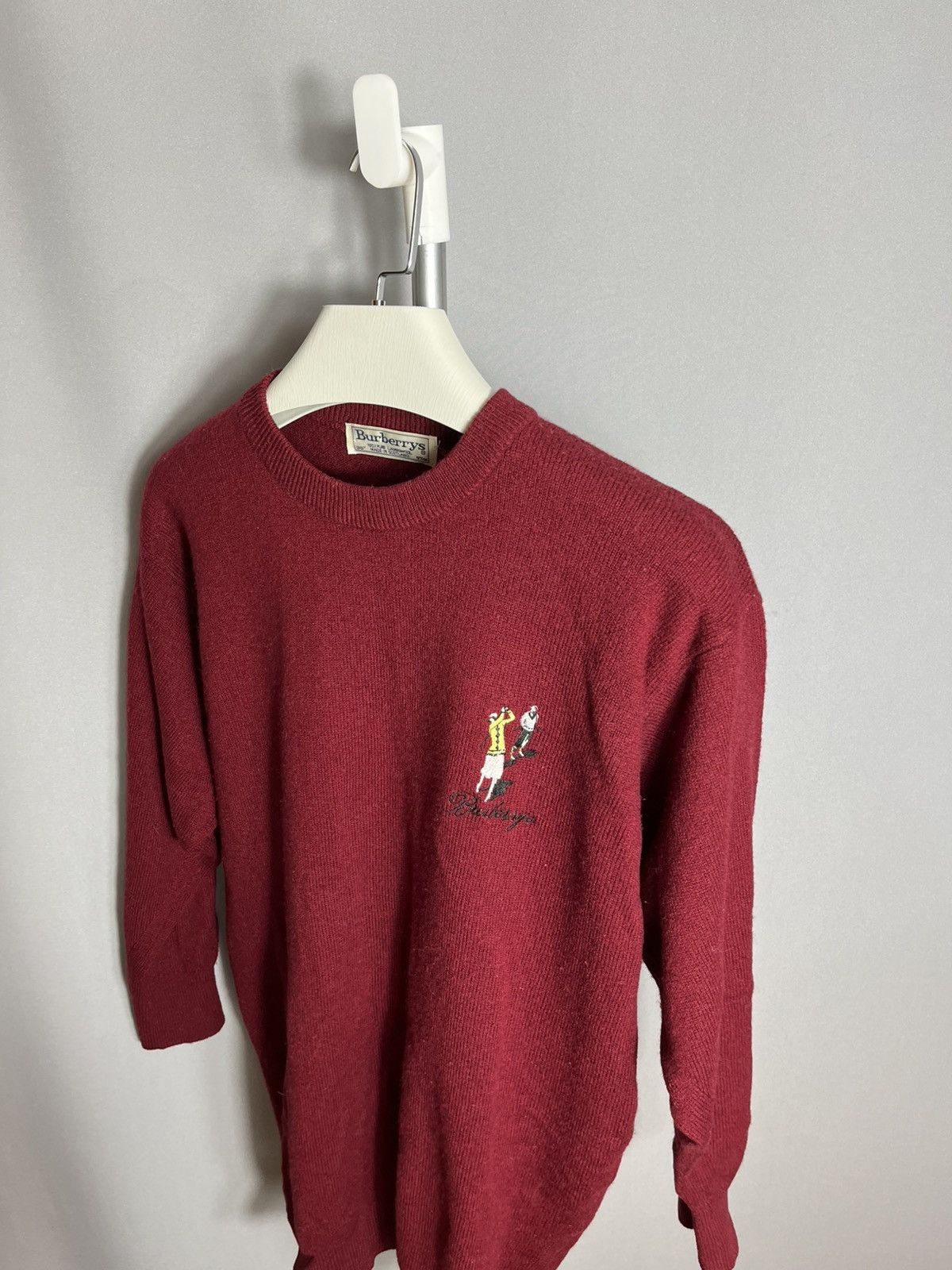 Burberry Burberry’s golf Mens knit sweater 100% Lamswool 80s 90s Size US M / EU 48-50 / 2 - 3 Thumbnail