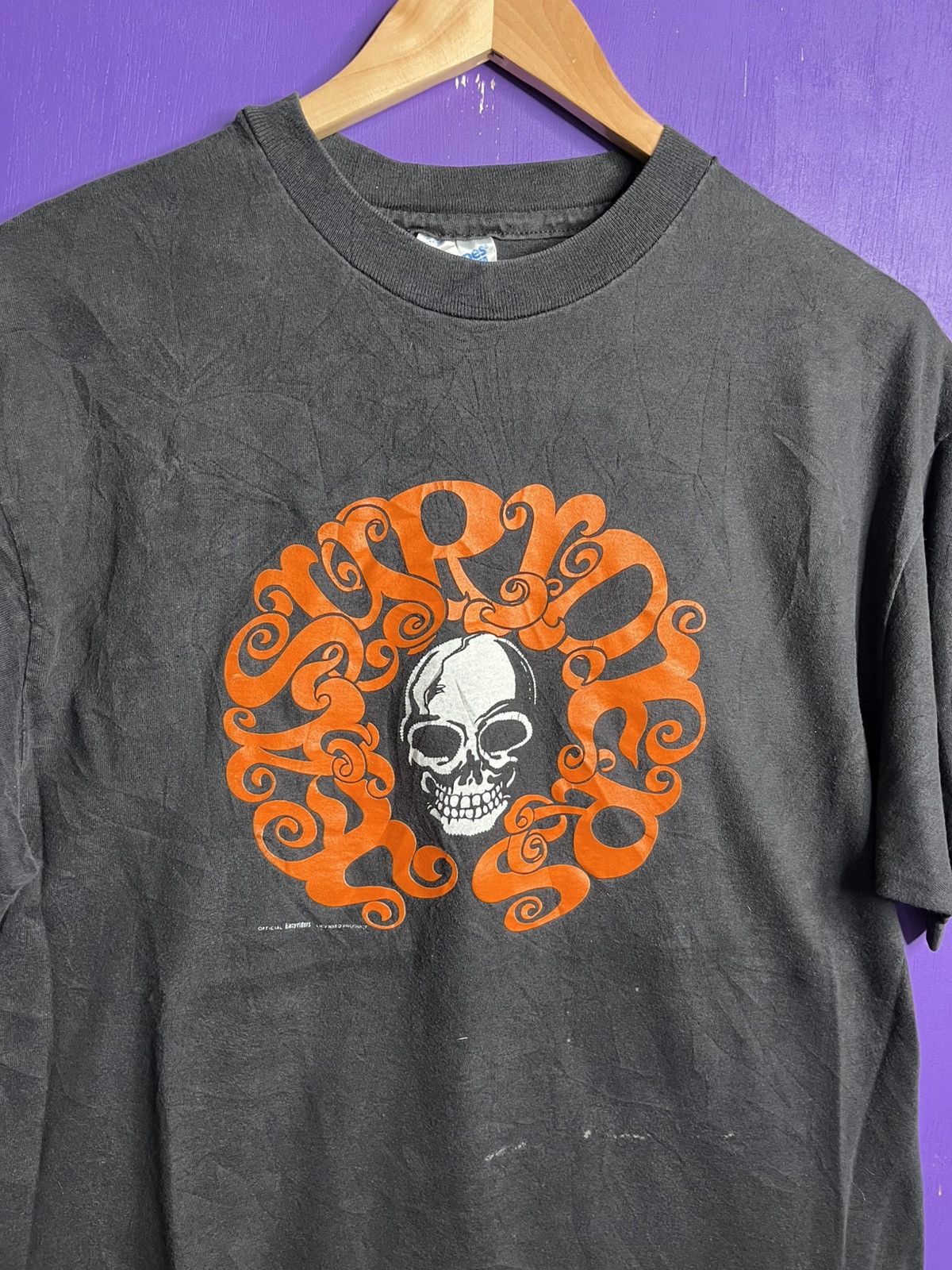 Vintage Vintage 90s Easyriders circle skull logo faded t-shirt Size US L / EU 52-54 / 3 - 3 Thumbnail