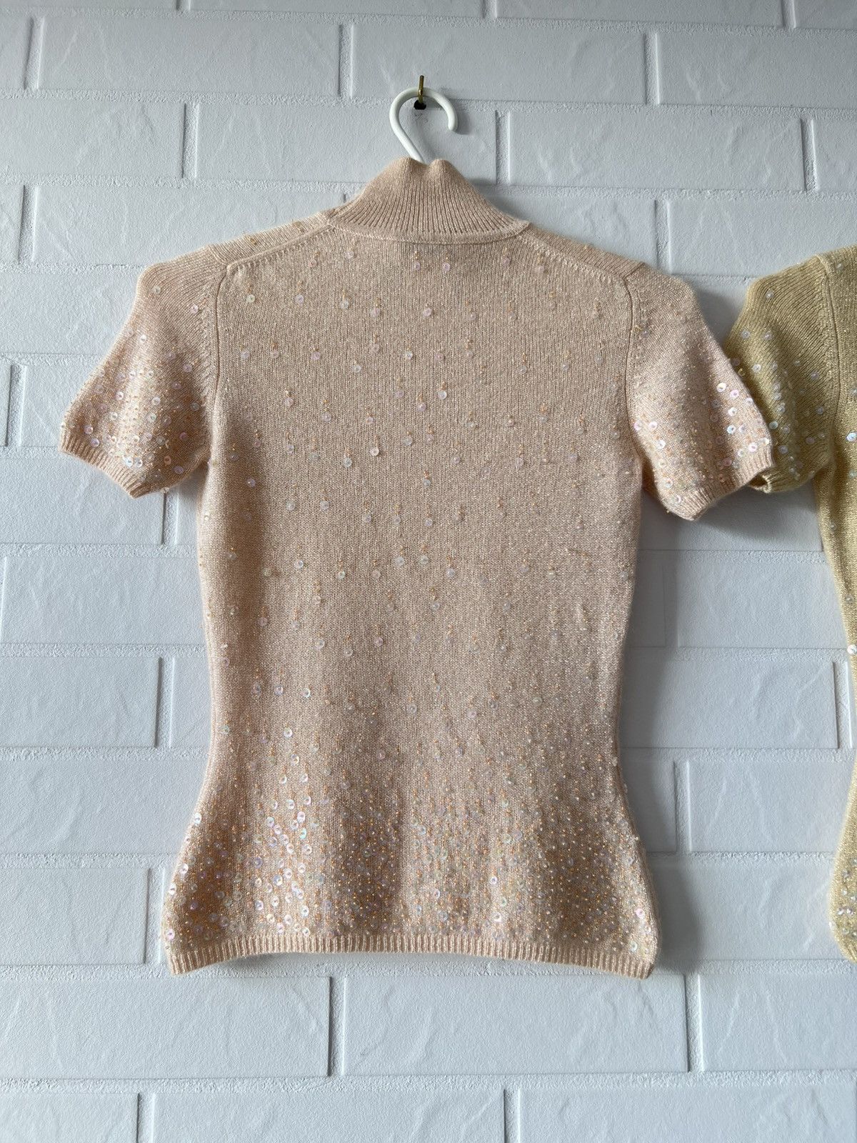 Mugler Mugler T-Shirt 100% Cashmere Short Sleeve Pink Size S/M Size M / US 6-8 / IT 42-44 - 5 Thumbnail