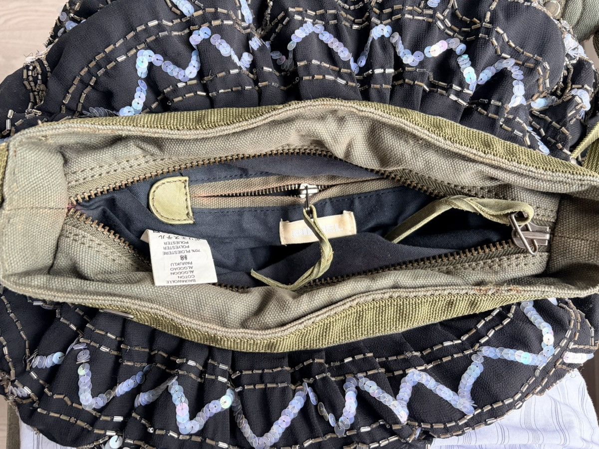 Vintage Diesel Y2K Archive Beaded Embellished Canvas Bag