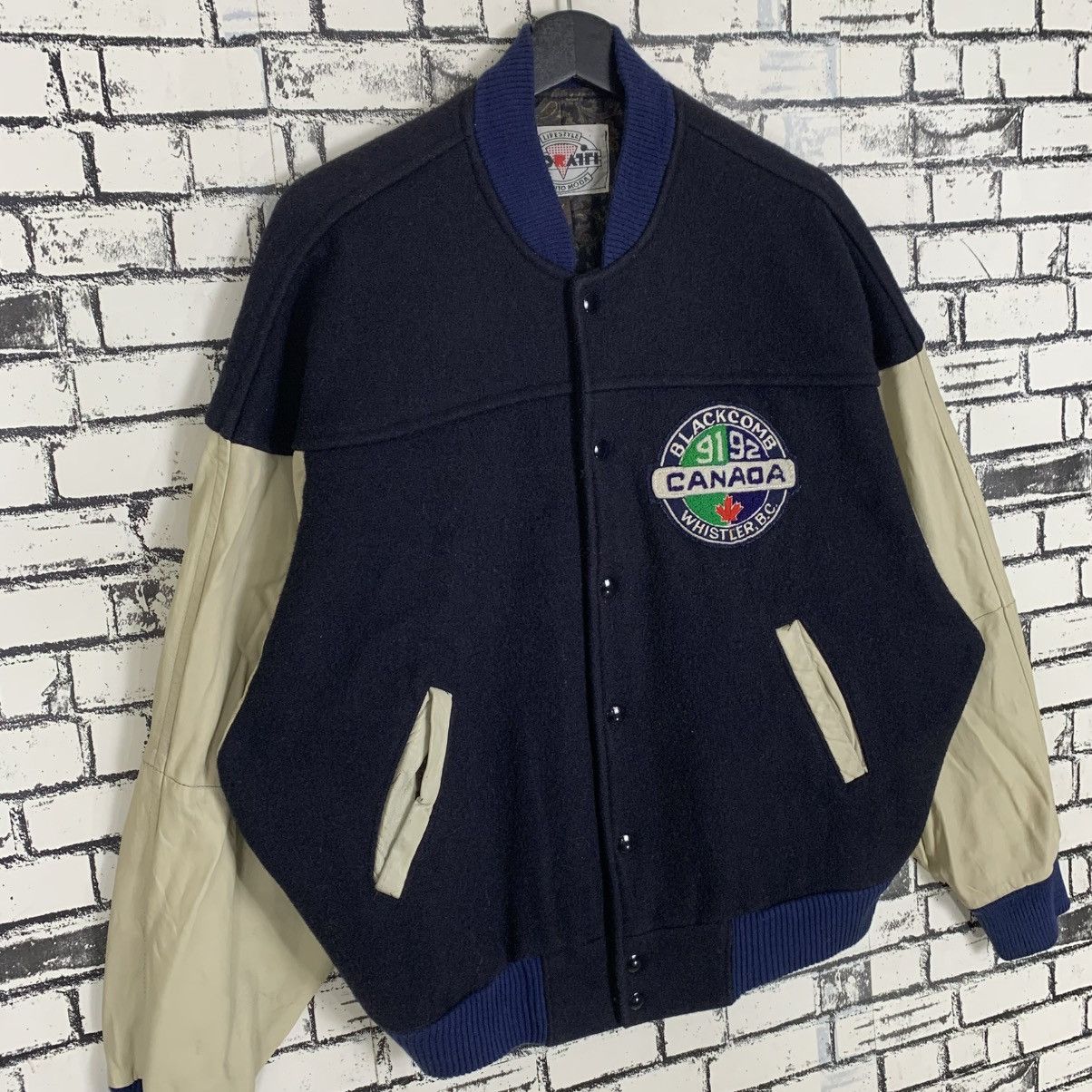 Designer 90s Ski Wolrd Cup Blackcomb Whistler Varsity Jacket Size US M / EU 48-50 / 2 - 3 Thumbnail