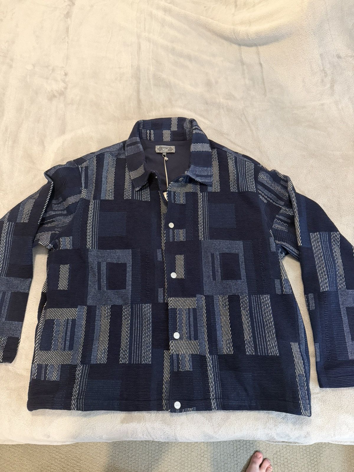 Kith Kith Geometric Knit Coaches Jacket Nocturnal XL New With Tag Size US XL / EU 56 / 4 - 2 Thumbnail