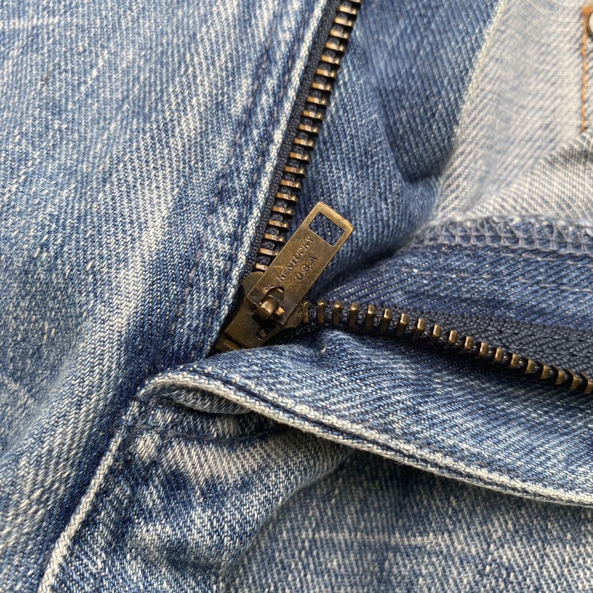 Japanese Brand Flare Jeans Wrangler Blue Washed Low Rise Bootcut Denim Size US 29 - 7 Thumbnail