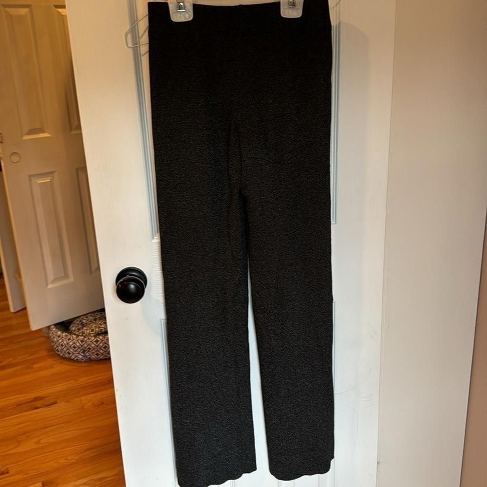 Designer Nia Willow black sparkly sweater pants Size 26" / US 2 / IT 38 - 3 Thumbnail