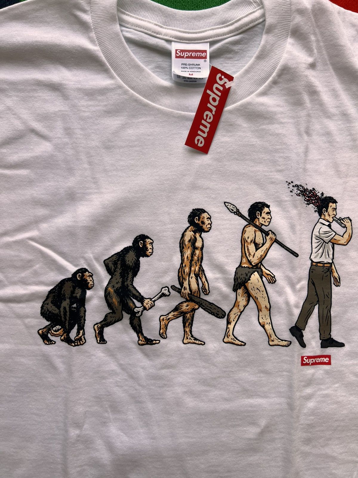 Supreme Supreme Evolution Tee White M ape human t-shirt primitive Size US M / EU 48-50 / 2 - 10 Thumbnail