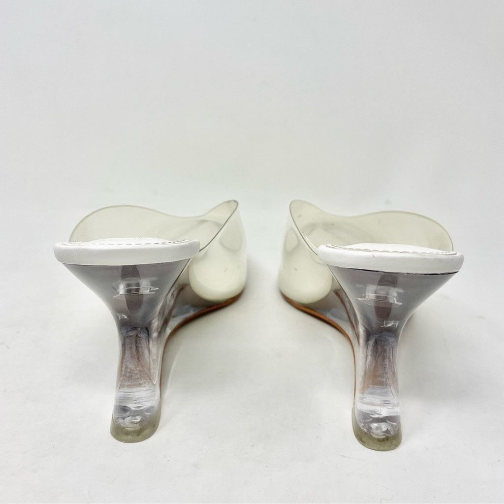 Mango Mango Transparent Vinyl Pointy Toe Sculptural Wedge Shoes 39 Size US 8 / IT 38 - 7 Thumbnail