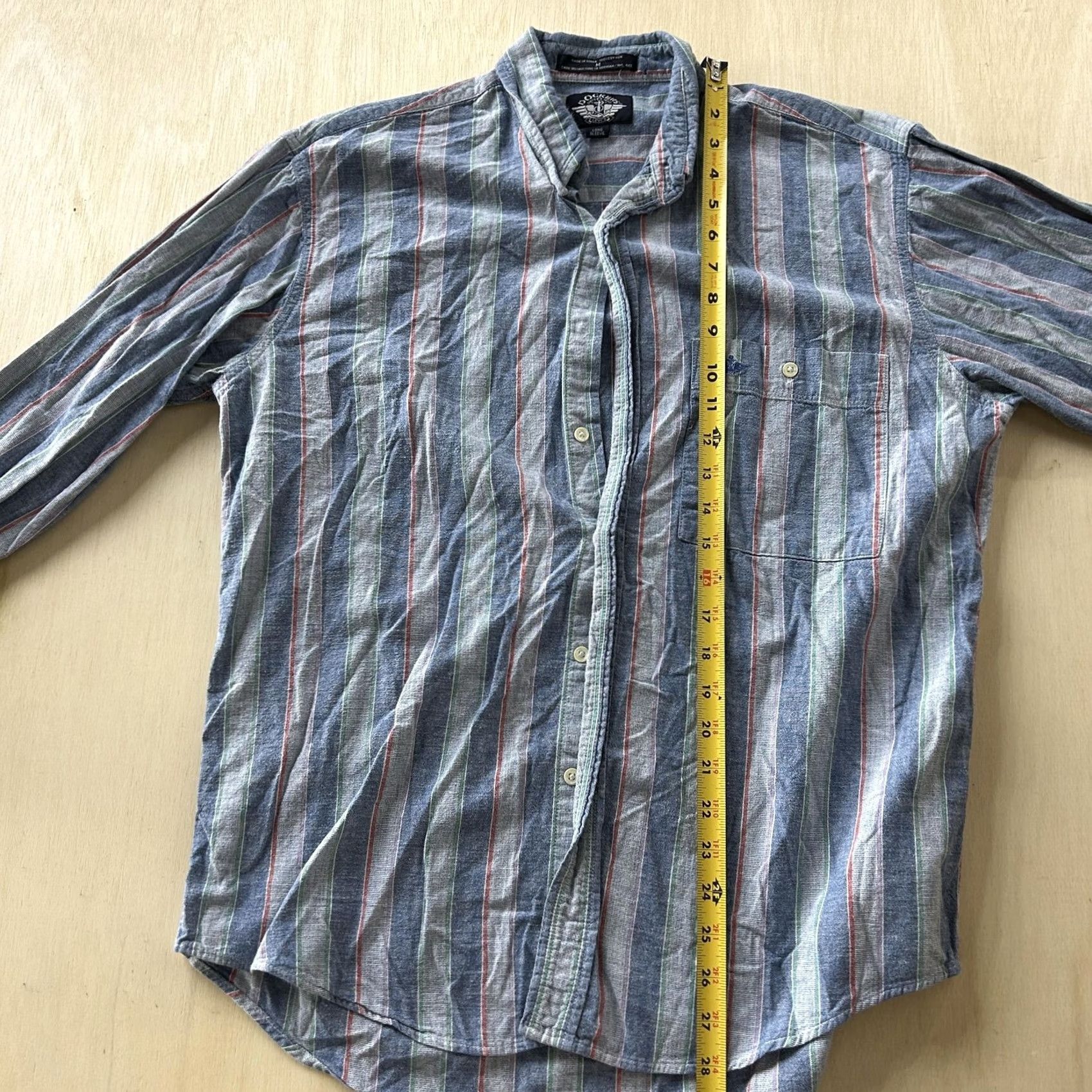 Dockers VINTAGE Dockers Shirt Mens Medium Blue Stripe Long Sleeve Button Up Casual 90s Size US M / EU 48-50 / 2 - 4 Thumbnail