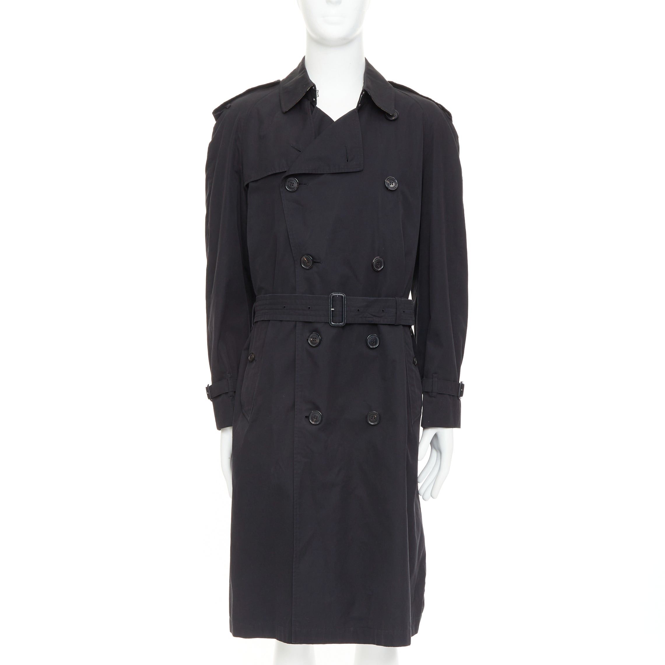 Burberry BURBERRY Westminster Heritage black Gabardine House Check trench coat IT48 M Size M / US 6-8 / IT 42-44 - 1 Thumbnail