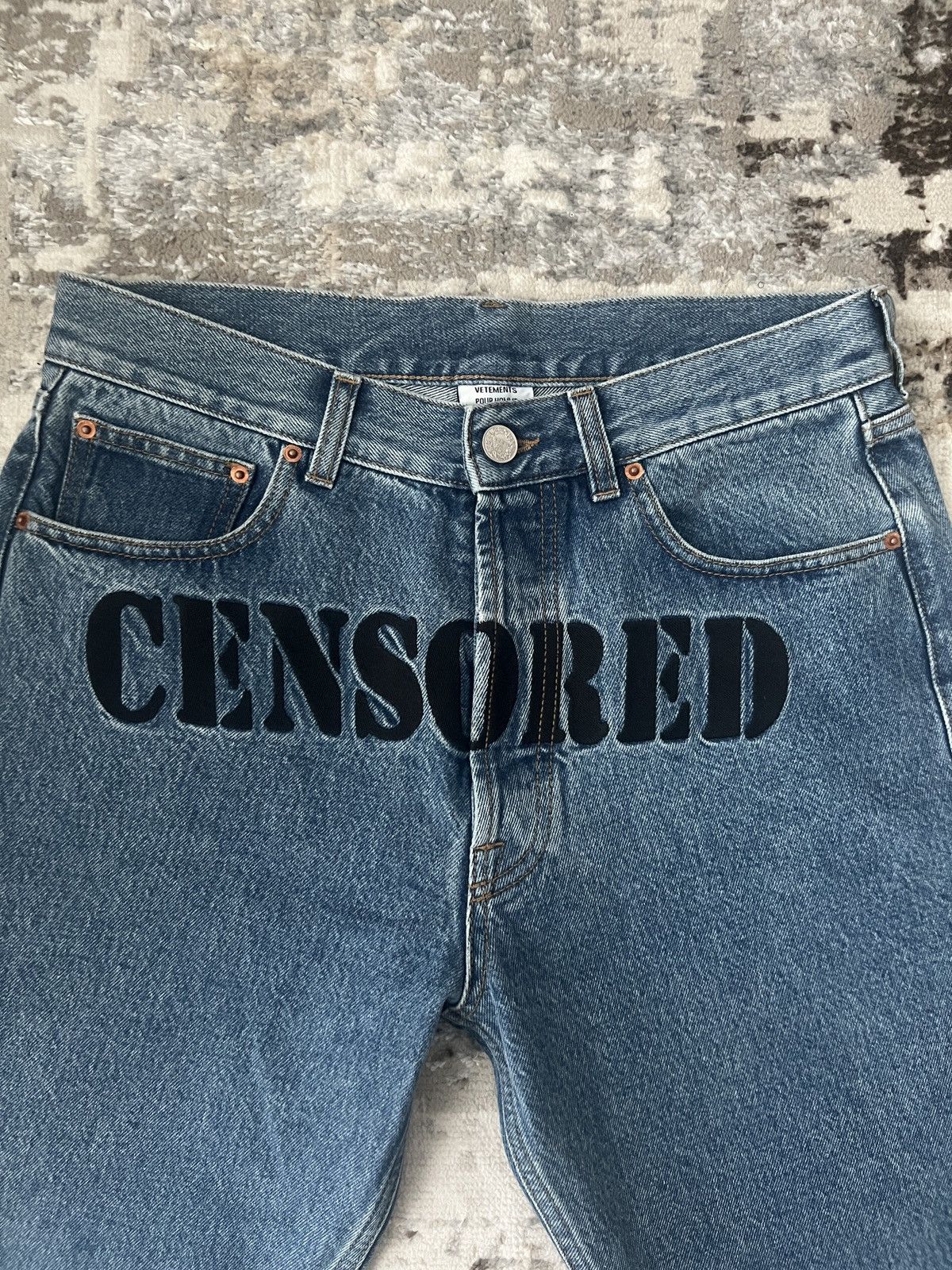 Vetements Vetements Censored Embroided Jean FW20 Size US 30 / EU 46 - 3 Thumbnail
