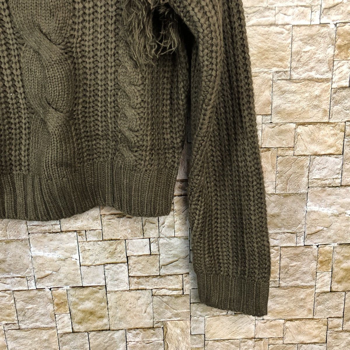 Aran Isles Knitwear × Homespun Knitwear × Japanese Brand Riche Glamour Brown cable Knitwear #A1106 Size M / US 6-8 / IT 42-44 - 8 Thumbnail