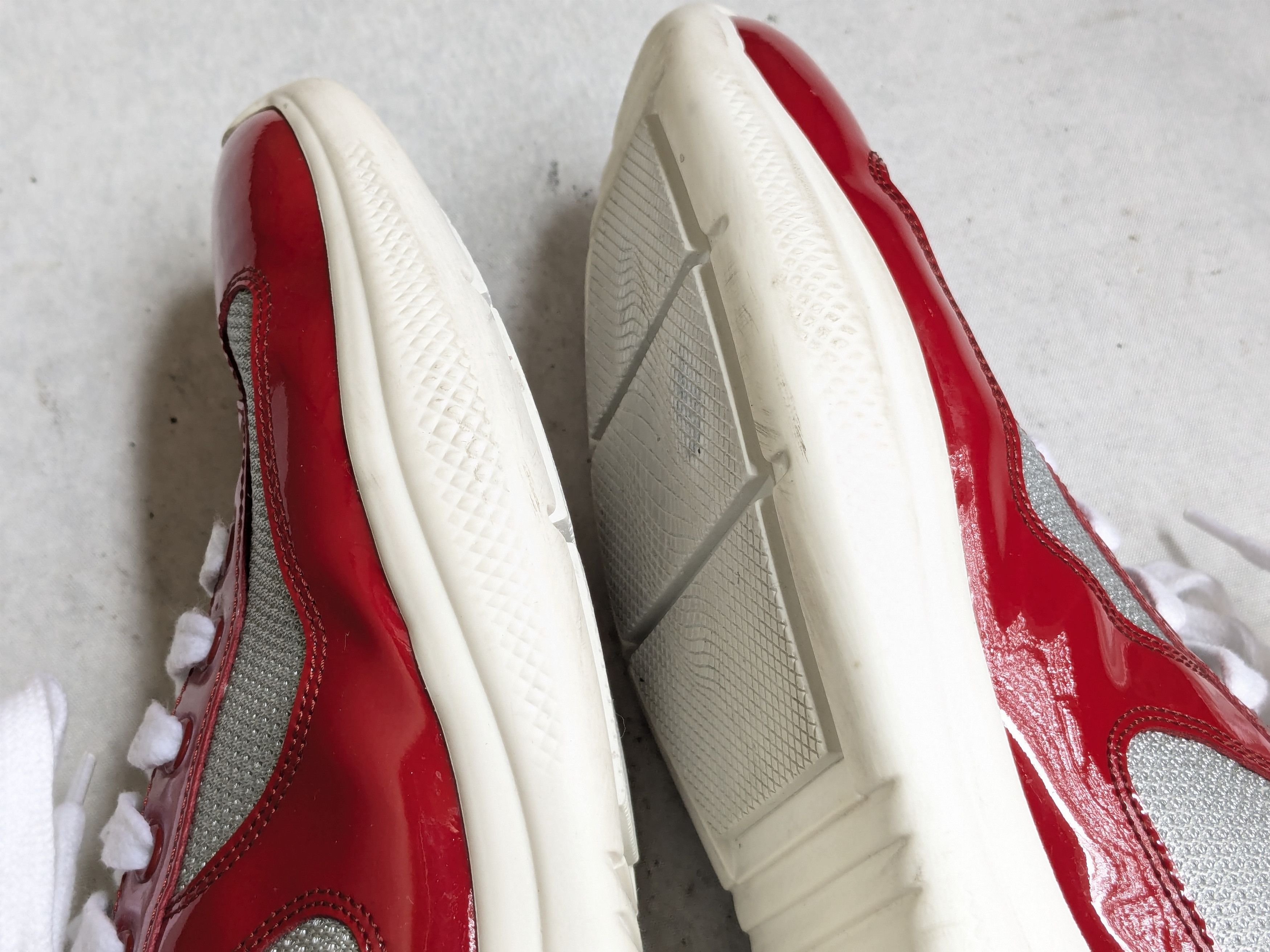Prada Prada America's Cup Sneakers Red Patent Leather 12 Low Top Size US 12 / EU 45 - 10 Thumbnail