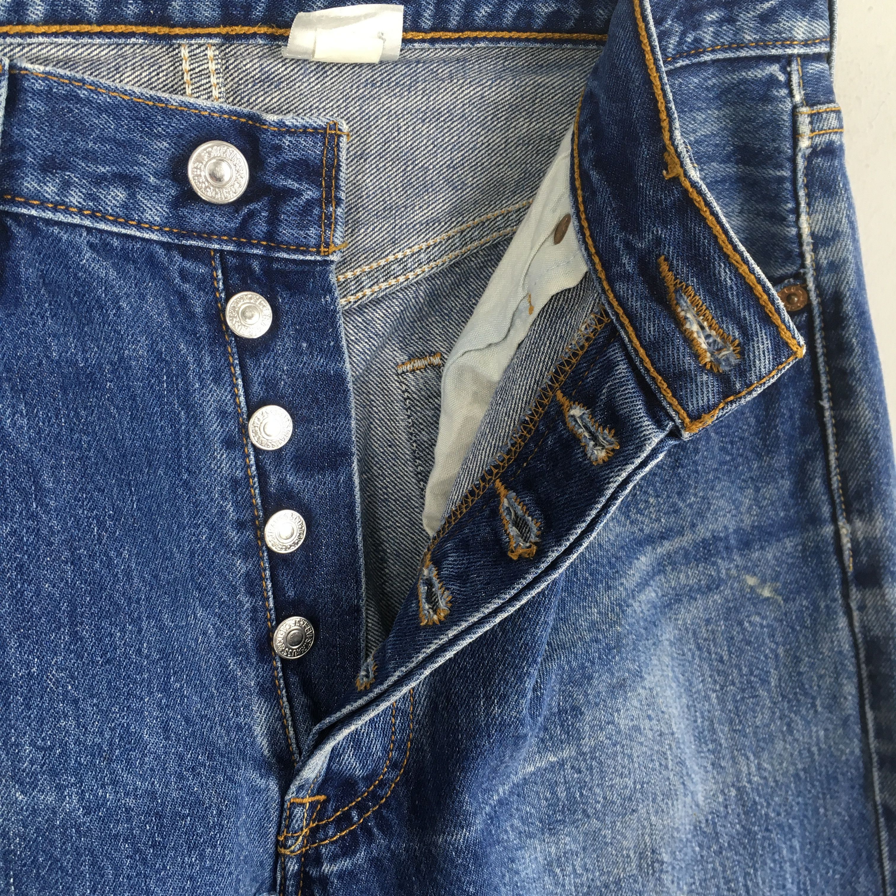 Levi's Size 30x32 Vintage 90s Levi's 501 Faded Blue Jeans S1390 Size US 30 / EU 46 - 6 Thumbnail