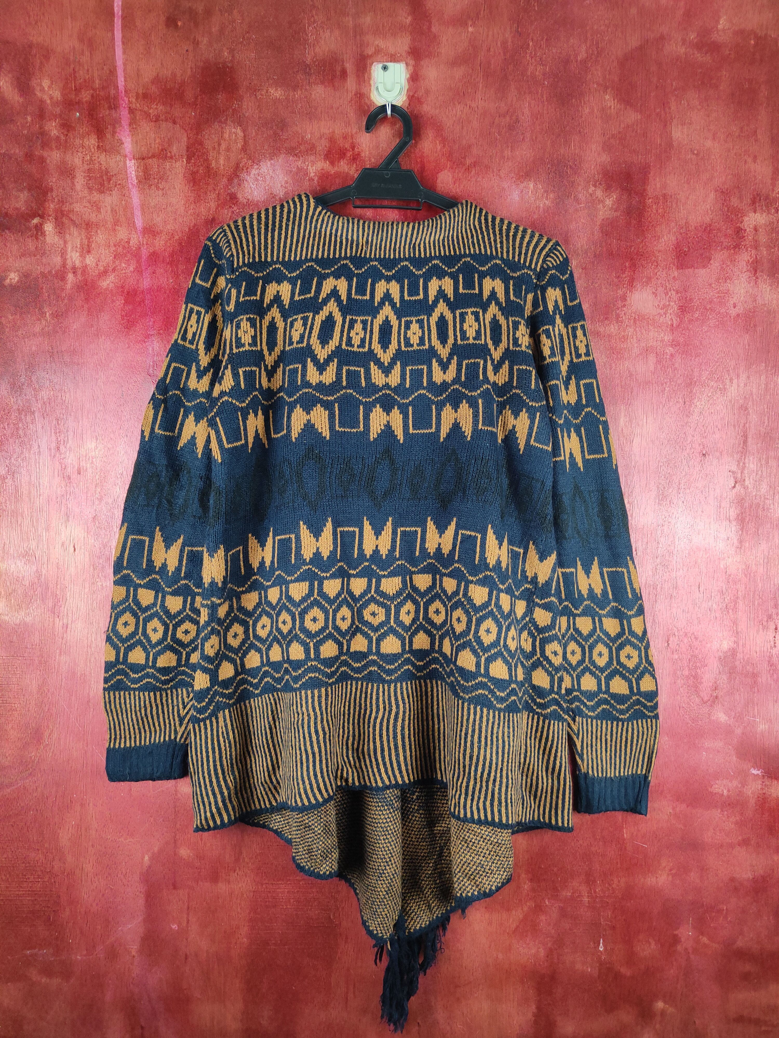 Japanese Brand Ozoc Blue Orange Knitwear Cardigan vintage japan #S2353 Size XS / US 0-2 / IT 36-38 - 8 Thumbnail