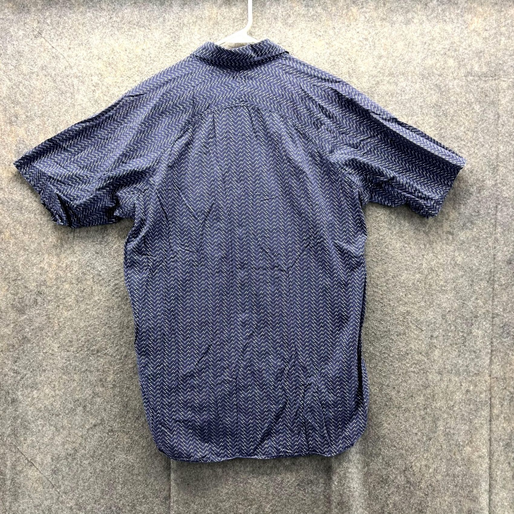 Levi's Levi's Shirt Men Large Adult Blue Pocket Button Down Dots Short Sleeve Cotton Shirt Size US L / EU 52-54 / 3 - 2 Thumbnail