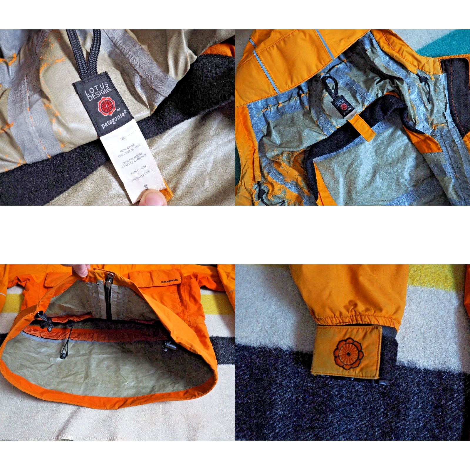 Patagonia PATAGONIA Hooded Shell Jacket Gorp Mens S Orange Two-Tone Logo 2006 Lotus Design Windbreaker Streetwear Size US S / EU 44-46 / 1 - 8 Thumbnail
