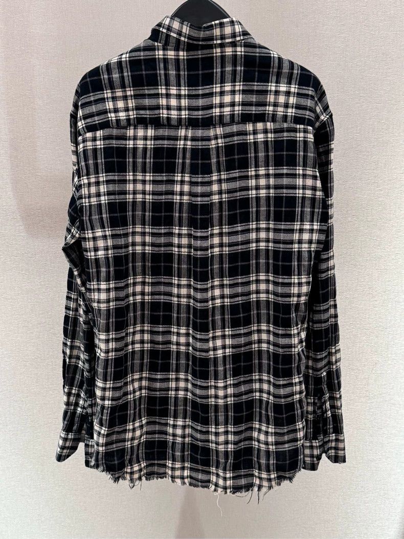 Saint Laurent Paris Saint Laurent Paris Black and white pleated plaid shirt 250 Size US XXS / EU 40 - 2 Thumbnail