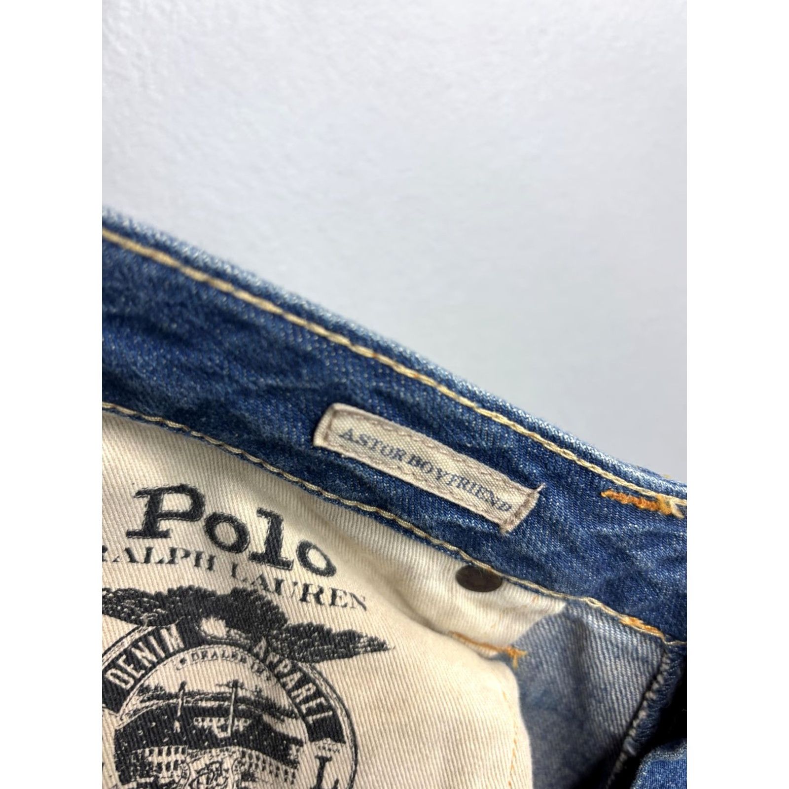 Polo Ralph Lauren Polo Ralph Lauren Jeans Womens 28 Blue Denim Astor Boyfriend Distressed Ripped Jeans Size 28" / US 6 / IT 42 - 7 Thumbnail