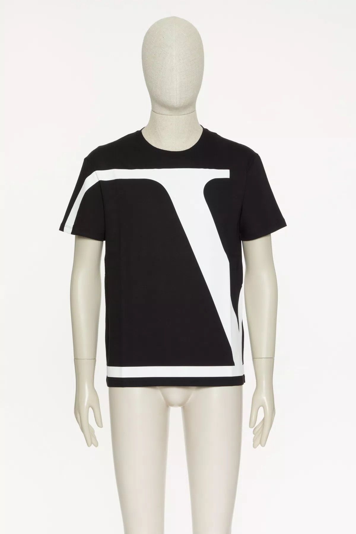 Valentino oc11z0725 Vlogo Signature Cotton T-Shirt in Black/White Size US XS / EU 42 / 0 - 1 Thumbnail