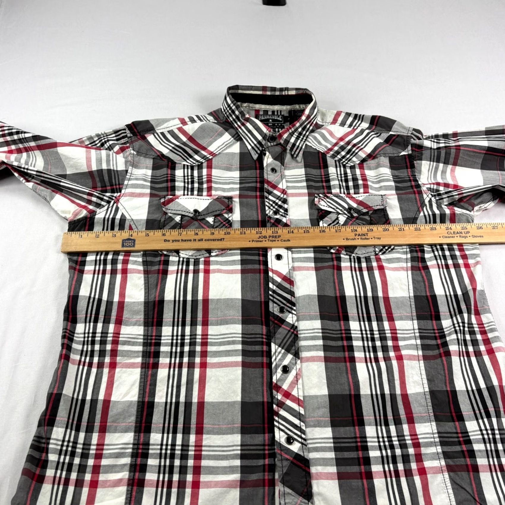 Vintage Panhandle Slim Shirt Mens XL Plaid Pearl Snap Embroidered Western Rodeo Size US XL / EU 56 / 4 - 6 Thumbnail