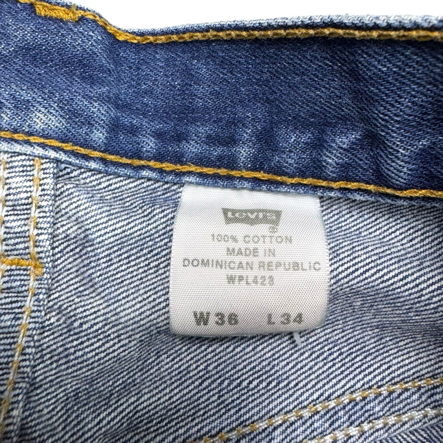 Levi's VINTAGE Levi's 501XX Jeans Men's 36x34 Straight Button Fly Distressed Grunge Blue Denim Five Pocket Jeans Mens Classic Straight Fit Size US 36 / EU 52 - 5 Thumbnail