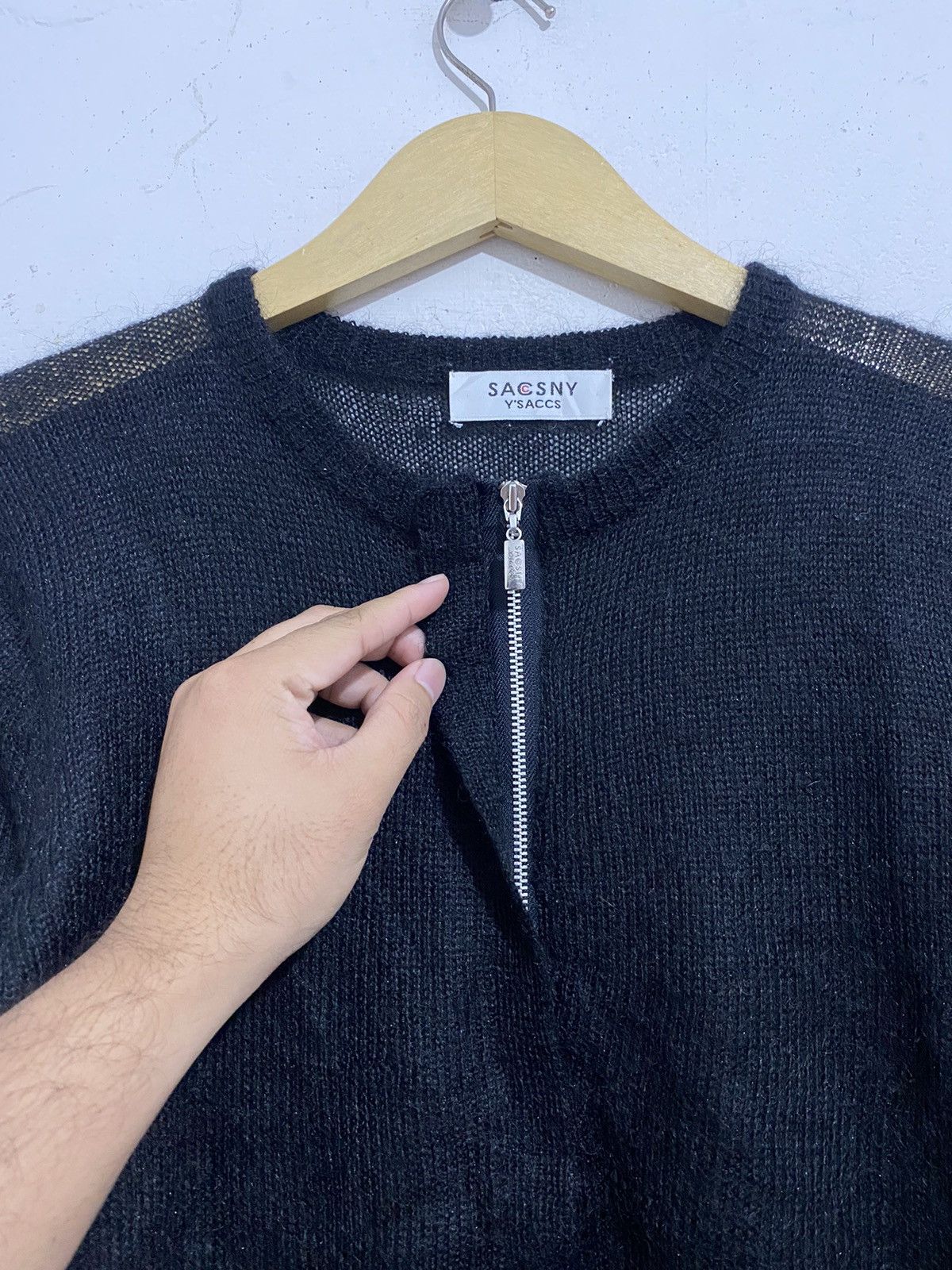 Japanese Brand 🖤BLACKDAY🖤Y'sacca japanese yohjiyamamoto knitted zipper Size US S / EU 44-46 / 1 - 8 Thumbnail