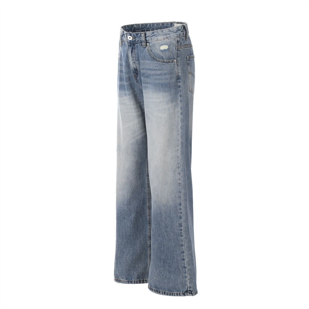 Japanese Brand × Jean Washed gradient men's street fashion casual flared jeans Size US 34 / EU 50 - 2 Thumbnail