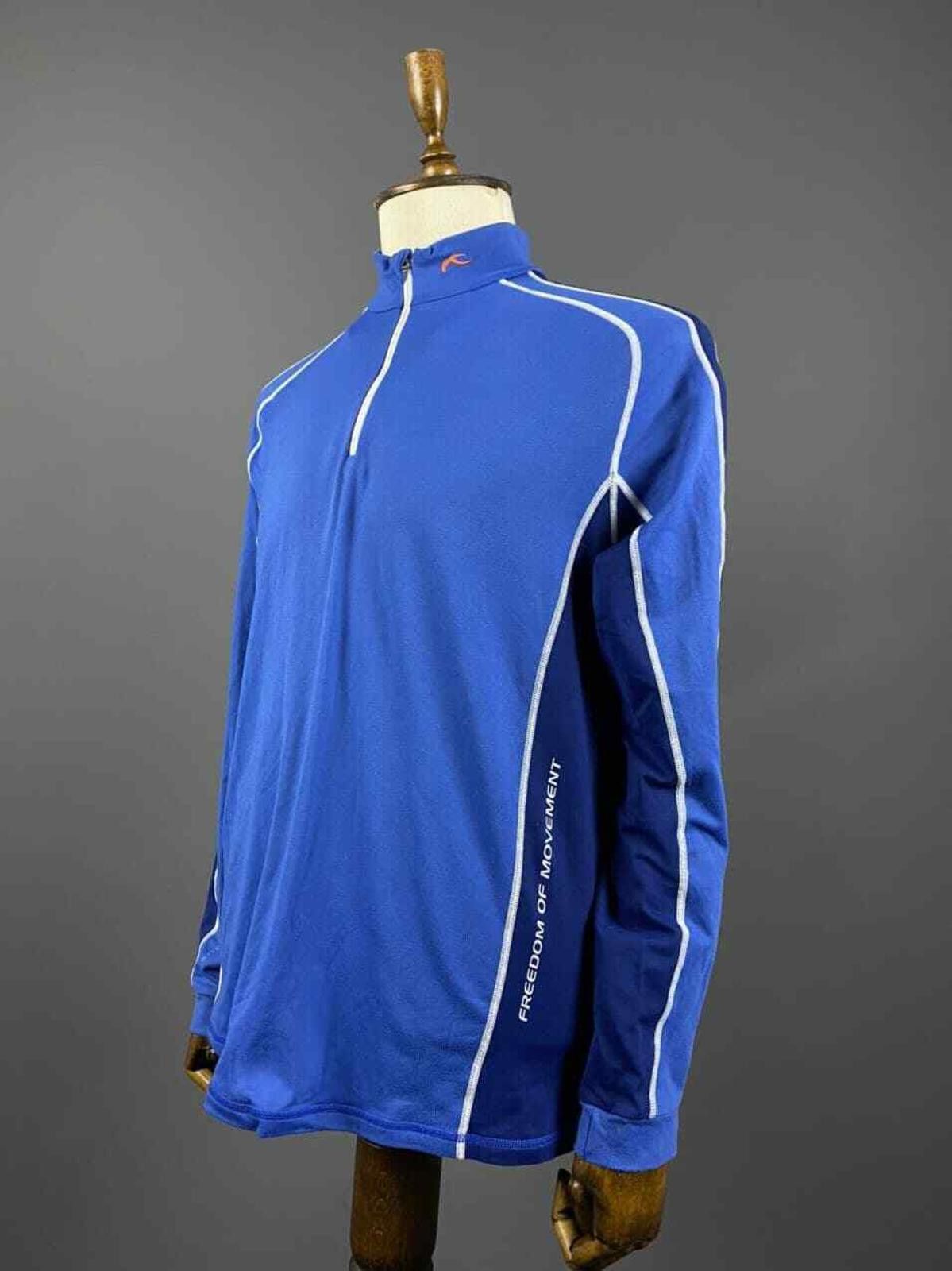 KJUS Men Kjus Systems Blue High Neck 1/4 Zip Fleece Sweater Size US M / EU 48-50 / 2 - 1 Thumbnail