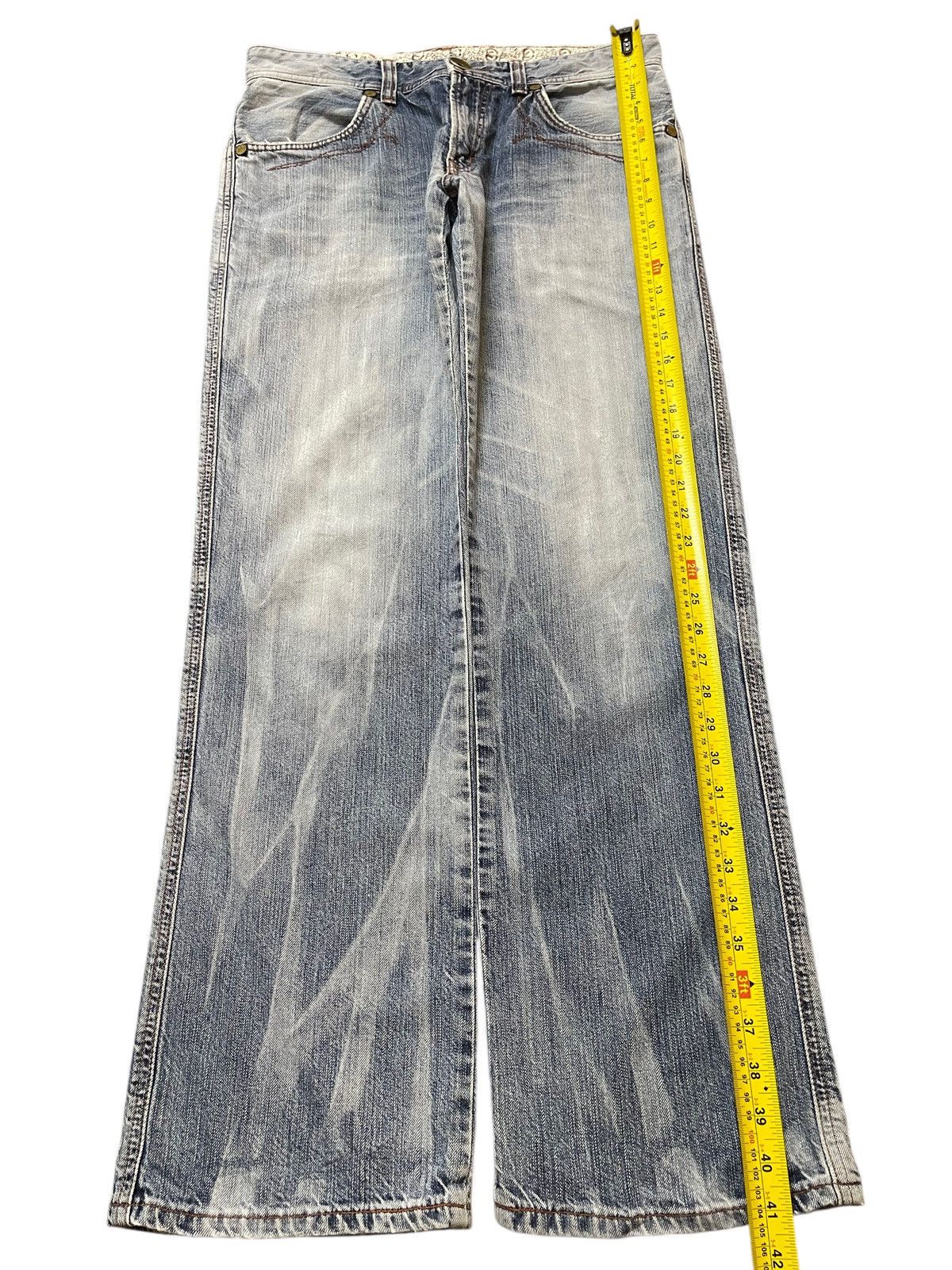 Edwin Vintage Edwin 503 Blue Trip Faded Wash Style Baggy Jeans Size US 33 - 13 Thumbnail