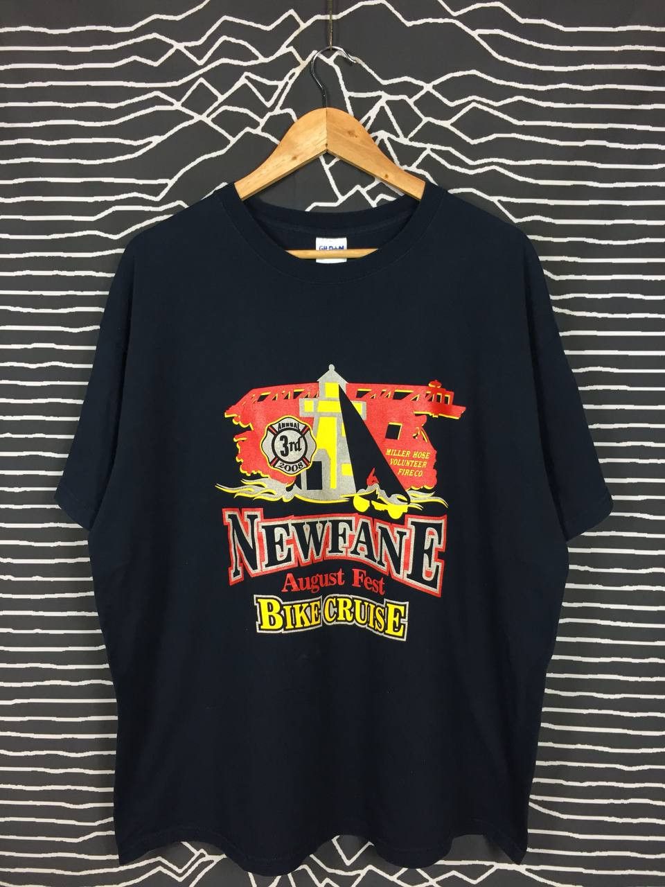 Harley Davidson × Vintage Vtg 2008 Bike Cruise 3rd Annual Newfane August Fest Tee Size US XL / EU 56 / 4 - 2 Thumbnail
