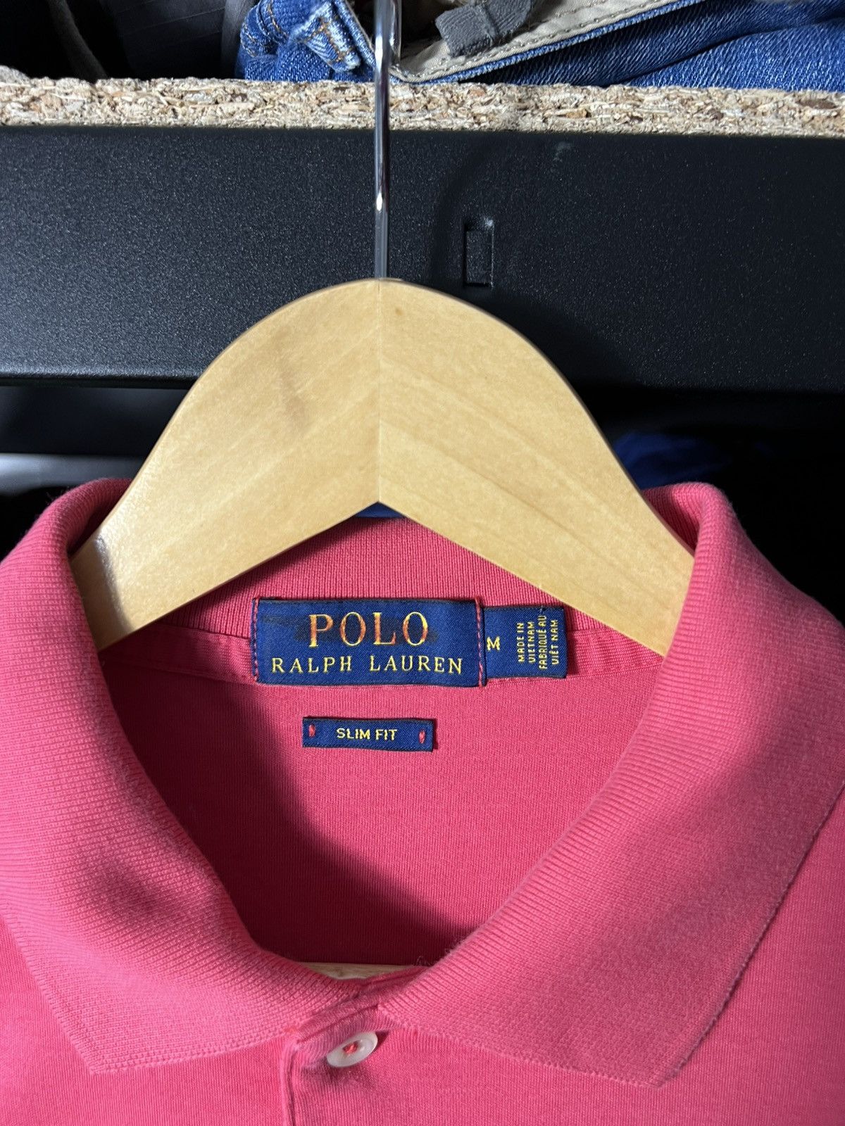 Polo Ralph Lauren 💗 Polo Ralph Lauren Slim Fit Polo Shirt Pink Size M Size US M / EU 48-50 / 2 - 6 Thumbnail