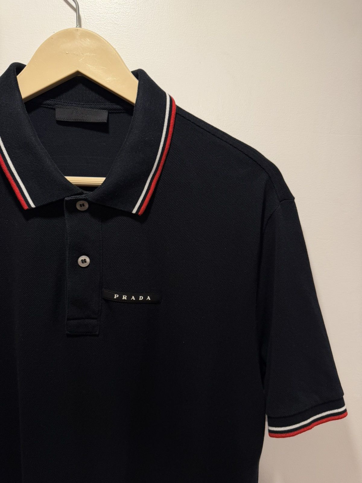 Prada Prada Pique S/S Logo Polo Shirt Size US XL / EU 56 / 4 - 3 Thumbnail