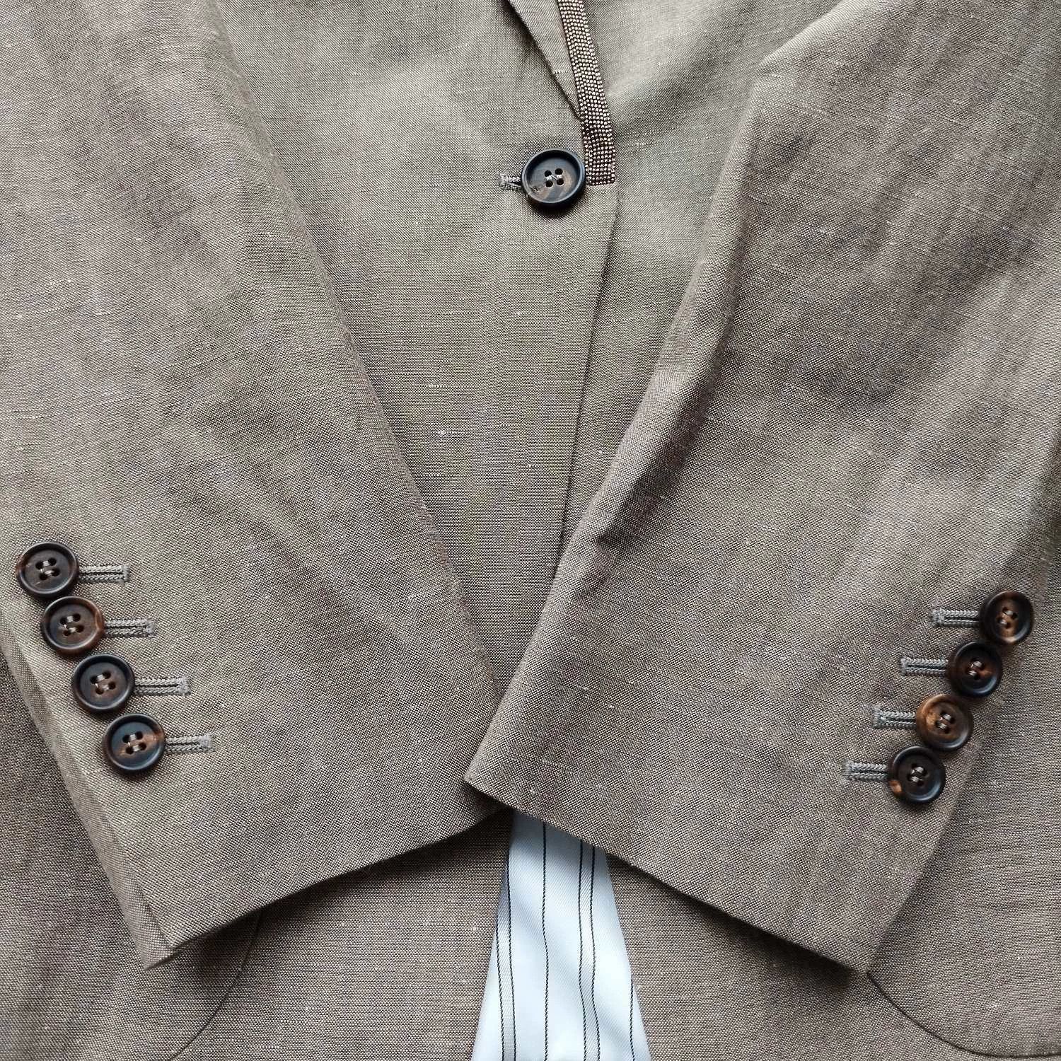 Brunello Cucinelli Brunello Cucinelli linen blazer unisex 38 oat single Size XS / US 0-2 / IT 36-38 - 4 Thumbnail