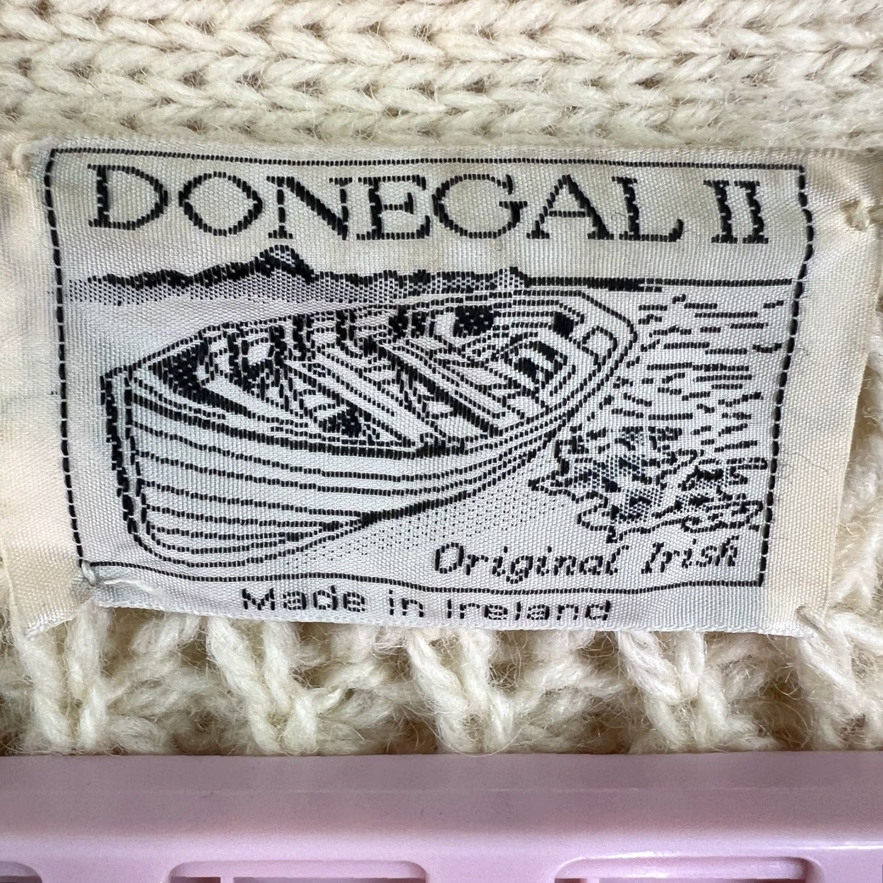 Vintage VINTAGE Donegal II 100% Wool Cable Knit Cardigan Sweater Women's Size L Beige Ireland Size L / US 10 / IT 46 - 4 Thumbnail