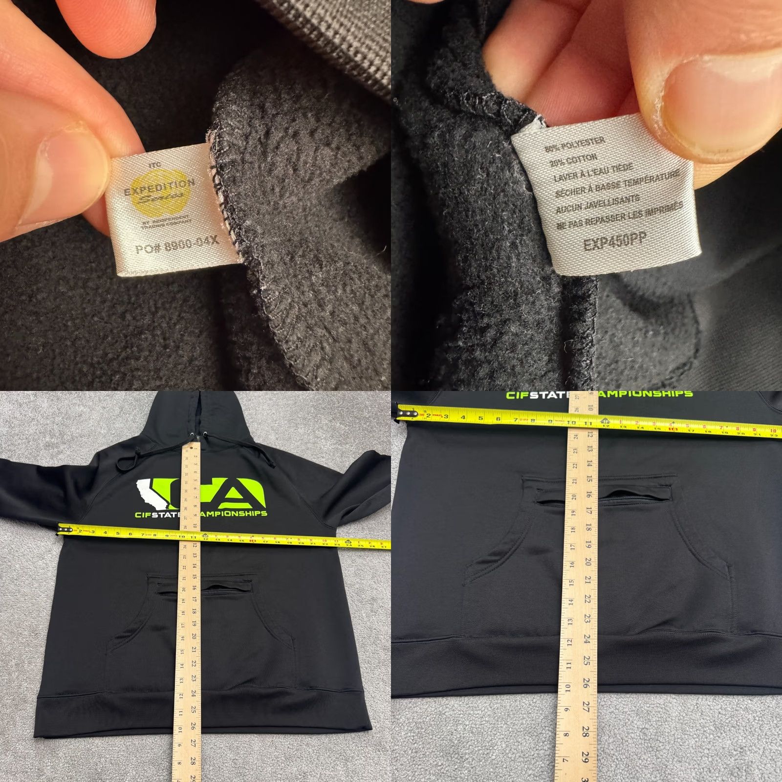 Vintage Expedition Series Hoodie Men L Black Logo Pullover Sweatshirt Size US L / EU 52-54 / 3 - 8 Thumbnail