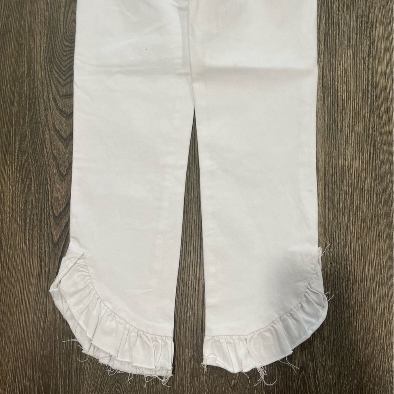 Paige Paige Hoxton Straight Ankle Jeans Ruffled Hem Denim Size 28" / US 6 / IT 42 - 10 Thumbnail