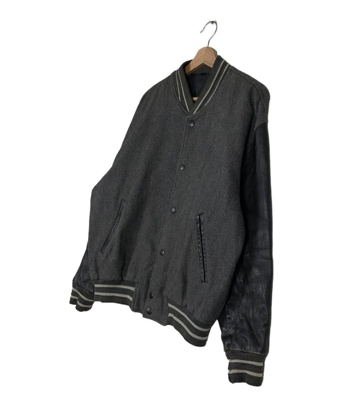 Japanese Brand 🔥VINTAGE LEATHER VARSITY BOMBER JACKET ISSEY MIYAKE Size US M / EU 48-50 / 2 - 2 Thumbnail