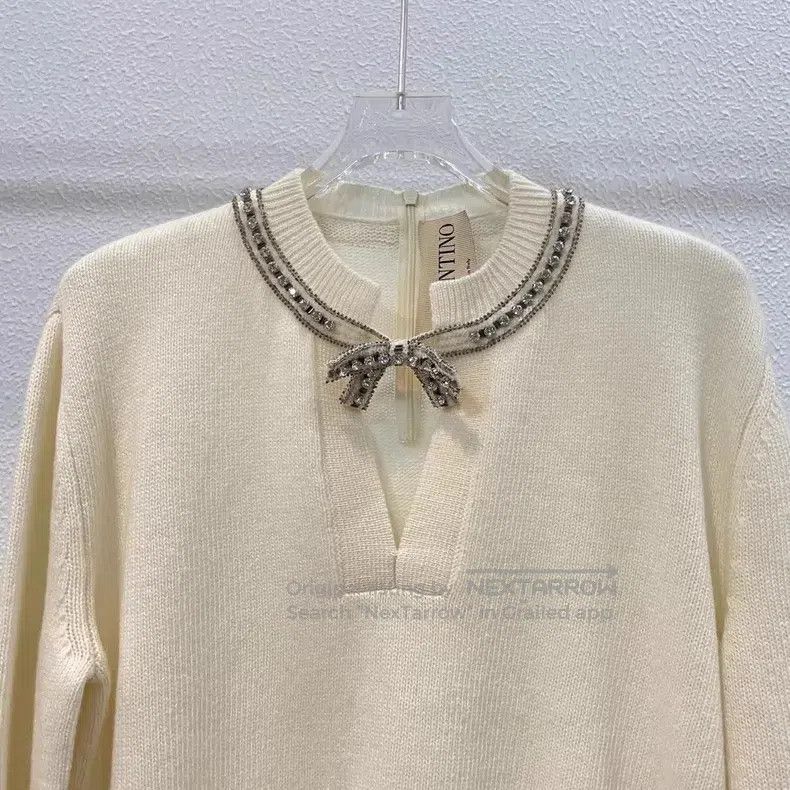 Valentino Valentino White knitted sweater Size S / US 4 / IT 40 - 2 Thumbnail